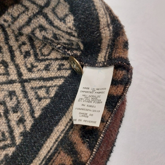 IVY WOMEN'S WESTERN WOOL BLEND BUTTON FRONT VEST SIZE LARGE - Picture 6 of 9